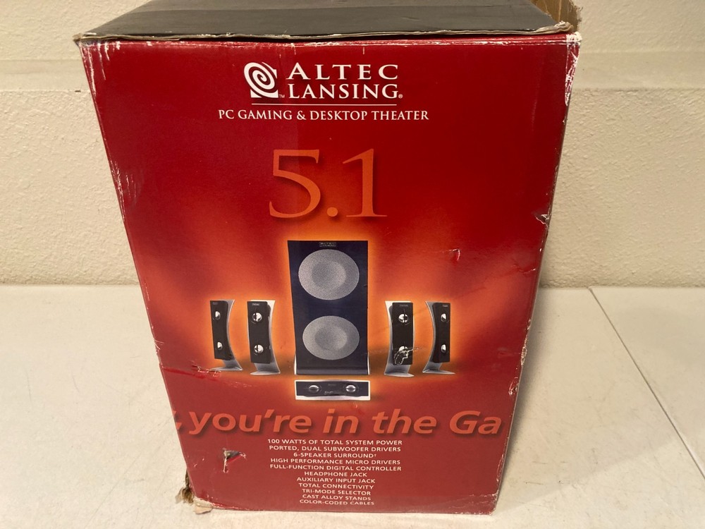 Altec Lansing ADA995 4-Piece Computer Speakers New Open Box UNTESTED