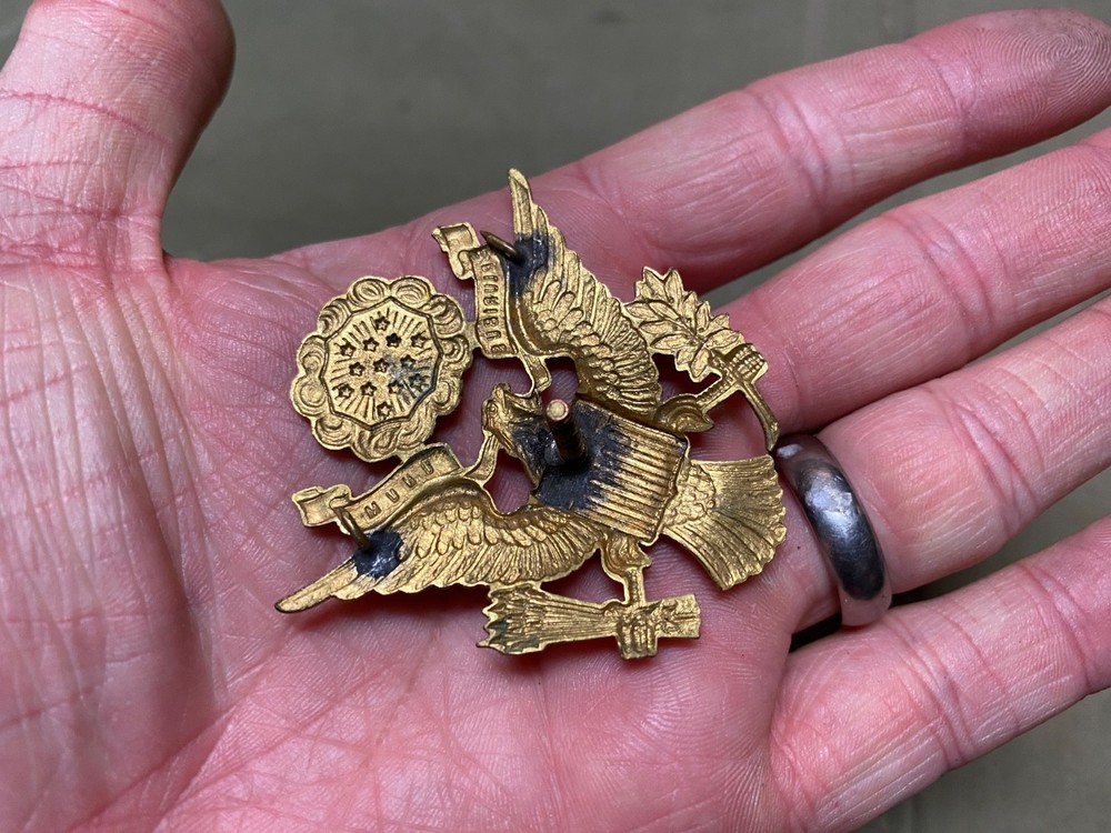 ORIGINAL WWII US ARMY OFFICER M1938 CRUSHER FIELD CAP EAGLE INSIGNIA