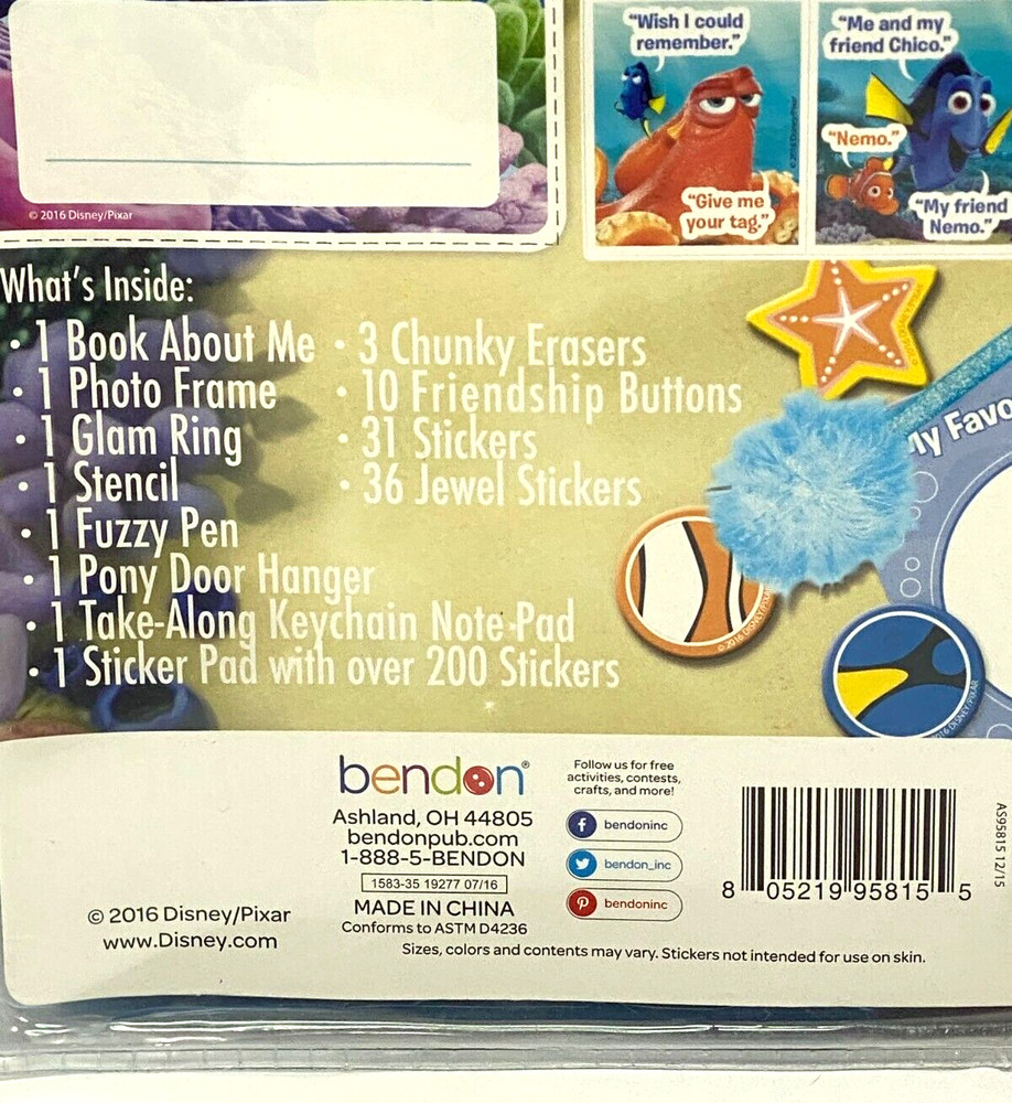 2016 Disney Pixar Finding Dory Activity Collection Activity 100 Piece Super Pack