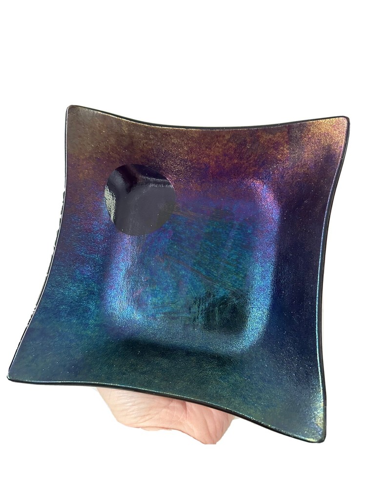 Kurt McVay Dichroic Art Glass Dish