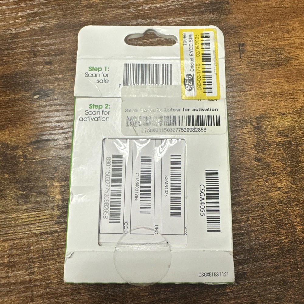 Cricket Wireless Universal SIM Card Activation Kit 3-in-1