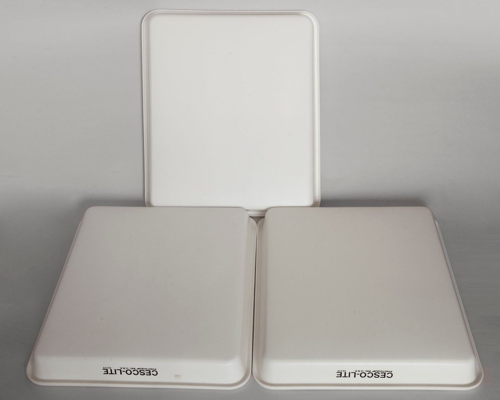 NOS CESCO-LITE Lot of 3 - 20x24 Darkroom Developing Trays Tray Photoquip Inc.USA