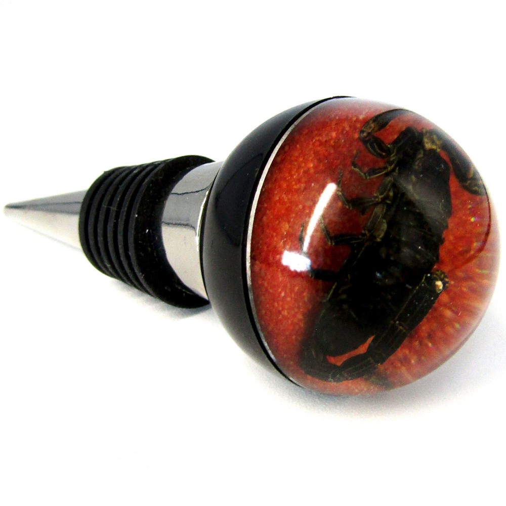 REAL Scorpion Wine Stopper RED