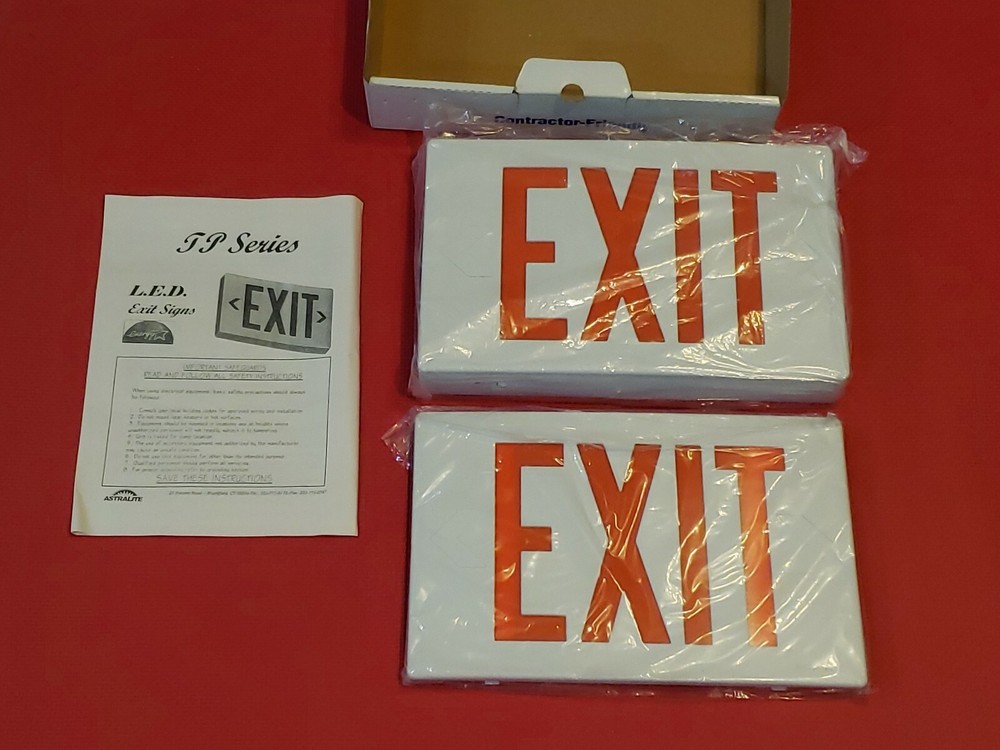 Astralite Exit Sign TP-U-R-W-EM