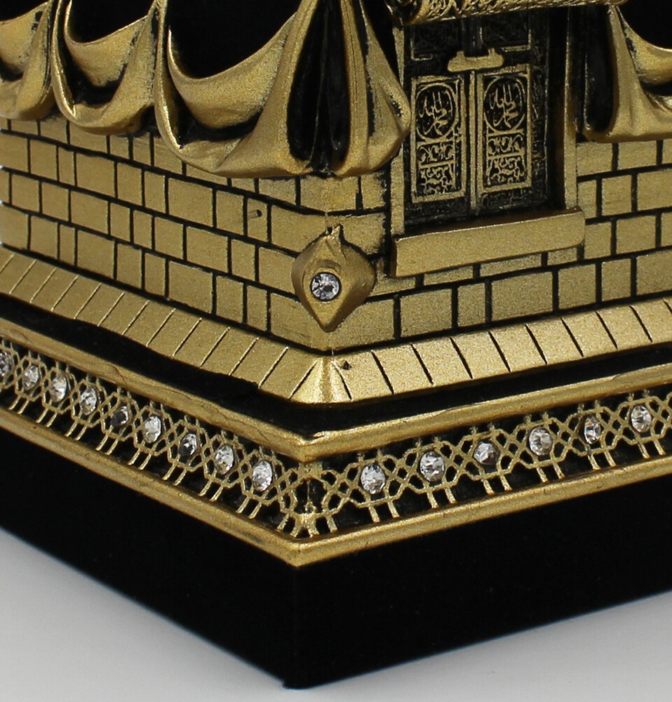 Islamic Table Decor Kaba Replica Muslim Gift Gold & Black