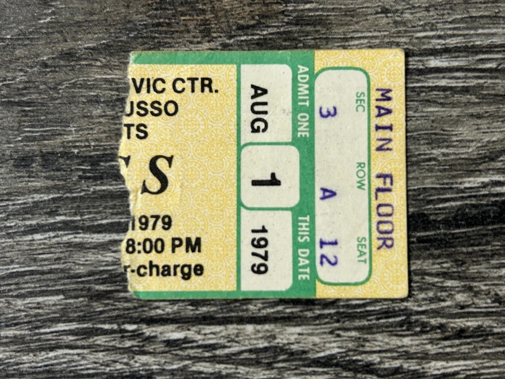 KISS TICKET STUB Dynasty Concert Tour Providence RI 1979 Vintage Kiss Aucoin B