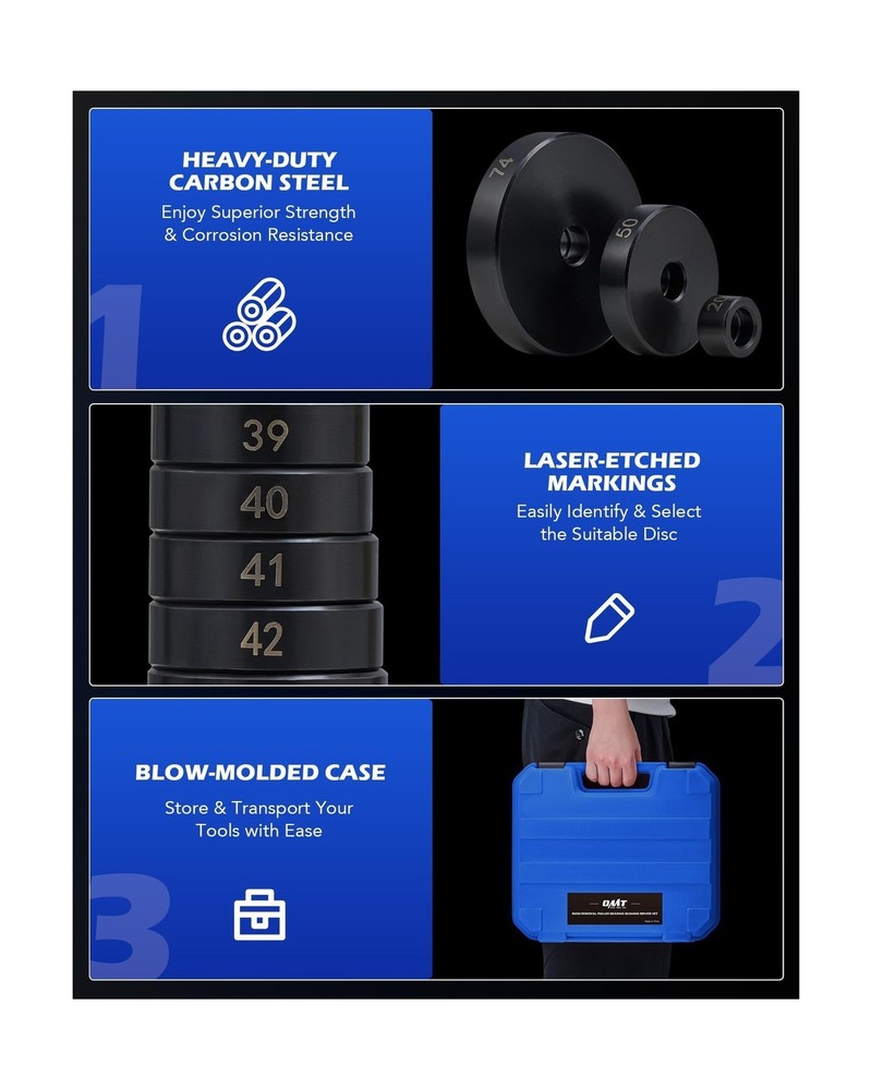 Orion Motor Tech 2 in 1 Blind Hole Bearing Puller & Bushing Press Kit, Comple...