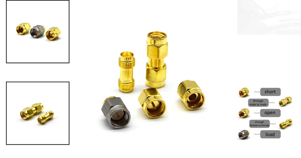 5-Piece SMA Calibration Set for RF Testing - Durable Copper Connectors