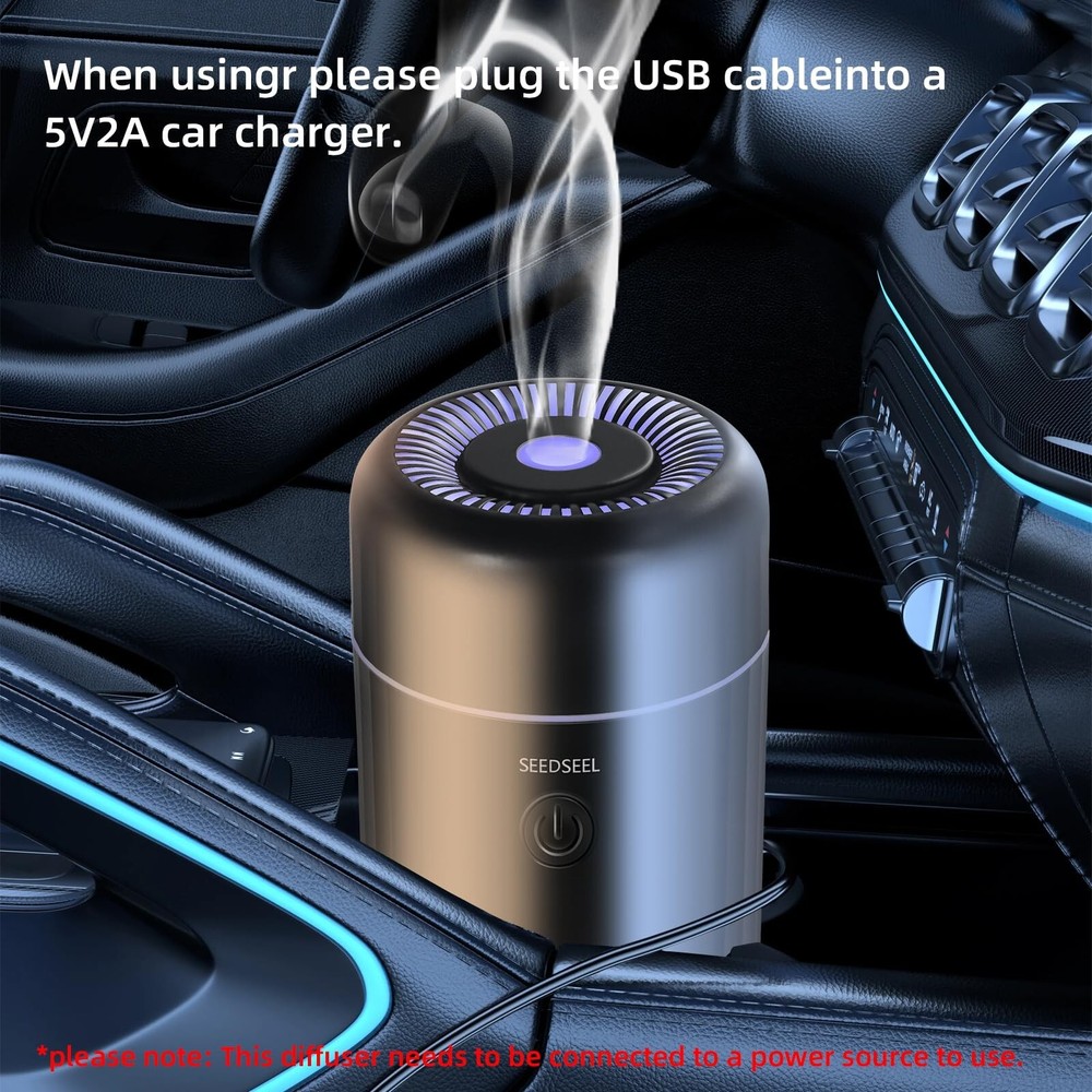 Car Aromatherapy Diffusers for Essential Oils，Mini USB Air Scent Sm... Fa