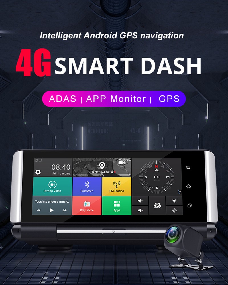 Dash Cam Car DVR Recorder Front Rear Camera Touch Screen GPS WIFI Android 5.1