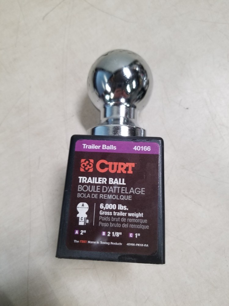 CURT 40166 2" Chrome Trailer Hitch Ball