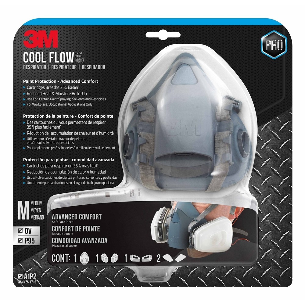 3M Professional Painters Reusable Respirators With Cool Flow Valve