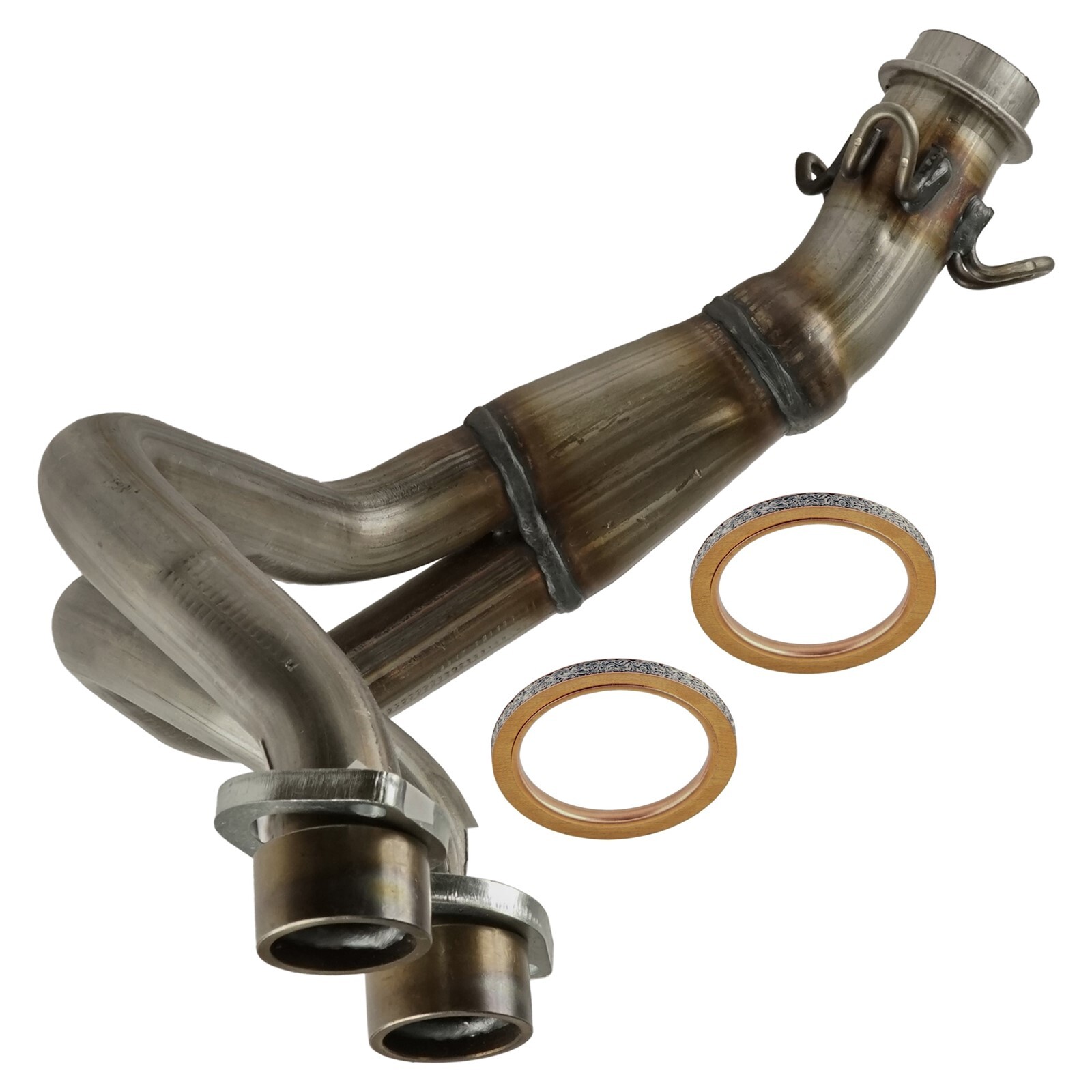 Exhaust Pipe w/ Gaskets For Yamaha Rhino 700 YXR700F 4x4 FI Side By Side 08-012