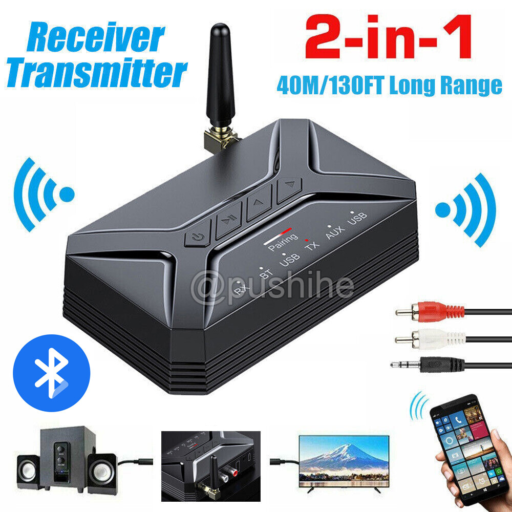 Long Range Bluetooth Transmitter Receiver Wireless for Home Stereo Audio Adapter