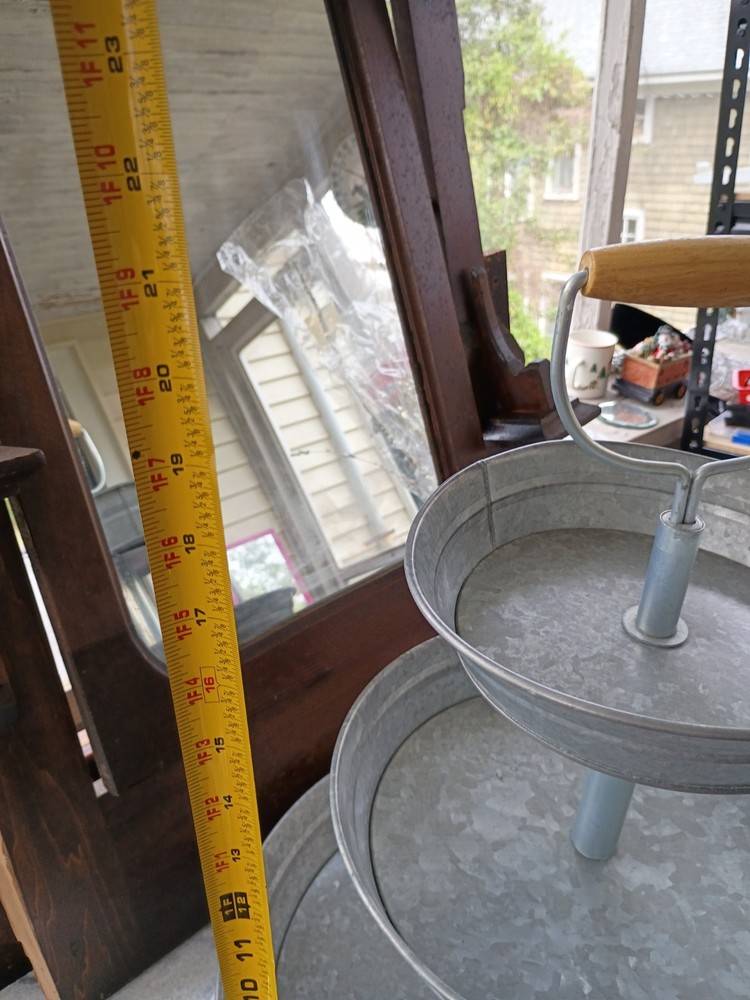 3-Tier Galvanized Catering Serving Tray Decor