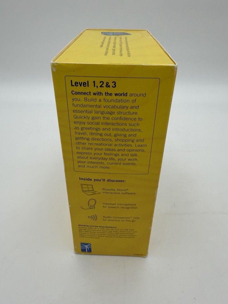 ROSETTA STONE ESPANOL Level 1, 2 & 3 Spanish Interactive Software CD's Version 3