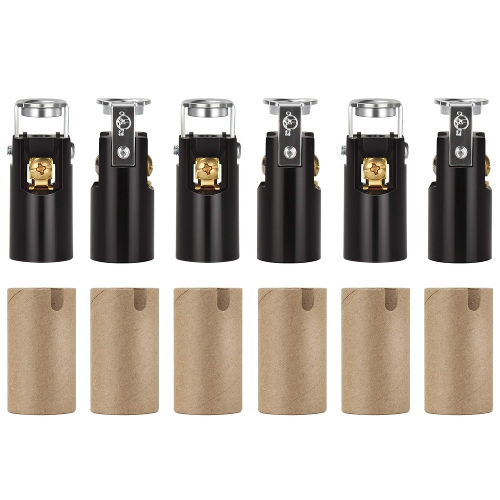 DiCUNO E12 LED Light Bulb Socket, Candelabra Base Socket Replacement, Black