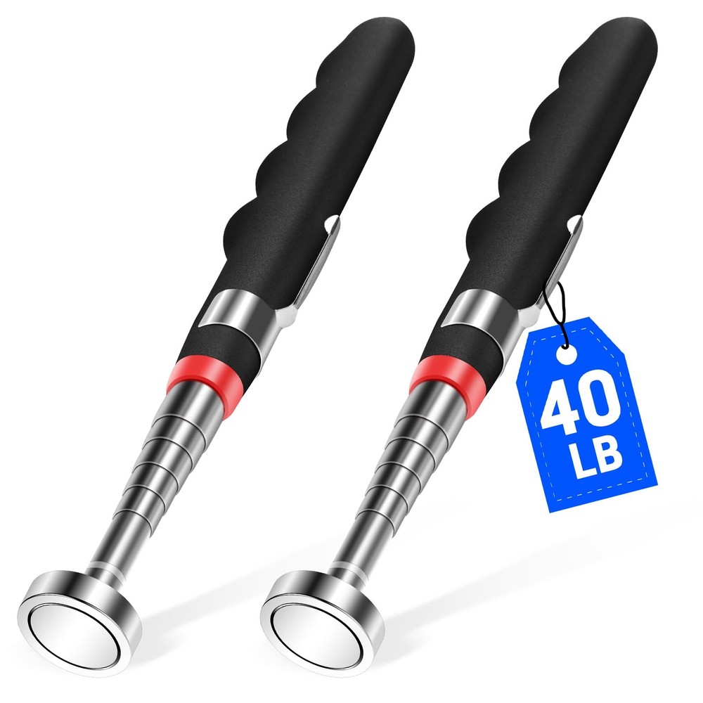 2PCS Telescoping Magnetic Pickup Tool with 40lb Pull Force, 30in 2 Telescop