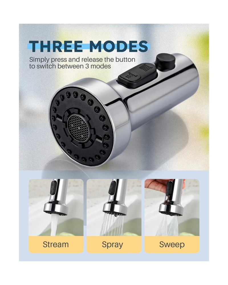 Pull Down Faucet Head Replacement: ARCORA Stainless Steel Kitchen Faucet Head...