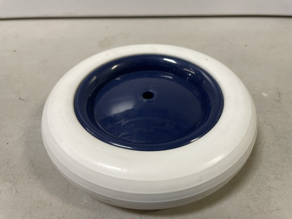 Rubber Tire Bore White With Blue Rim