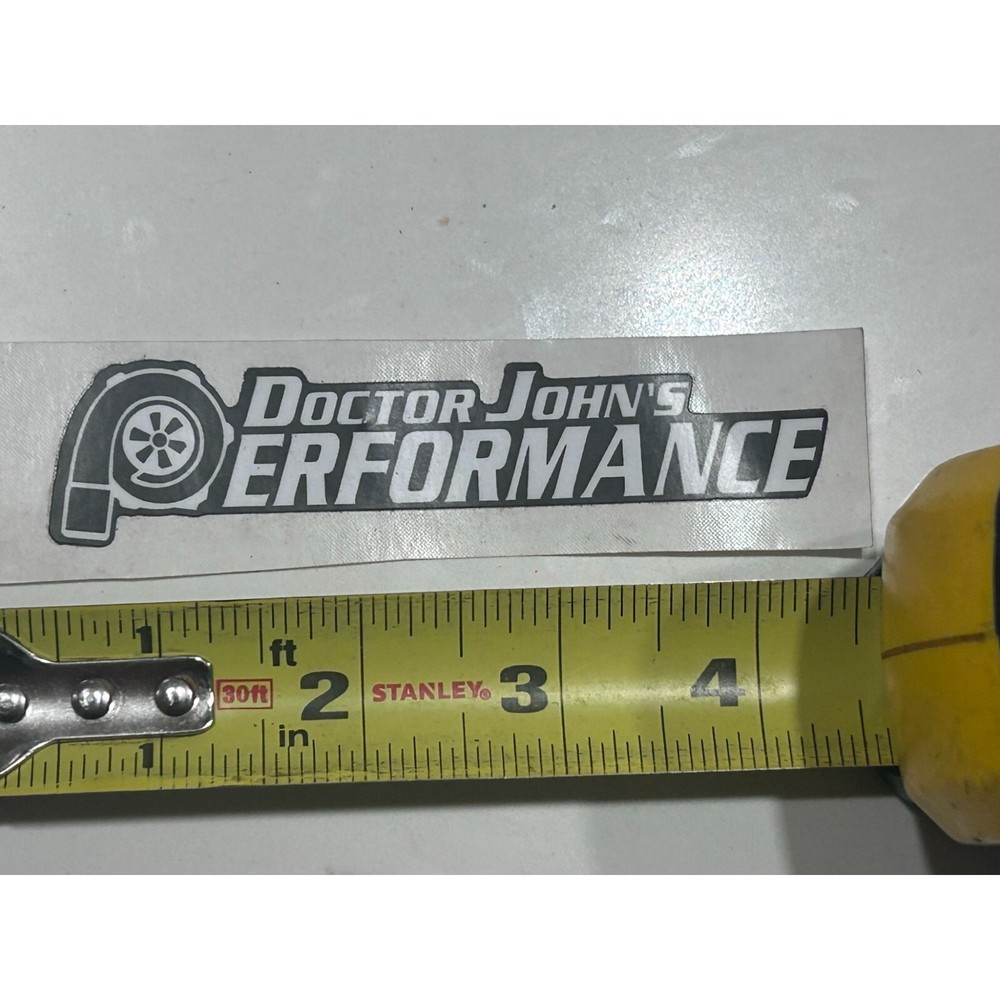 Doctor John's Performance White Rectangle Shape Sticker