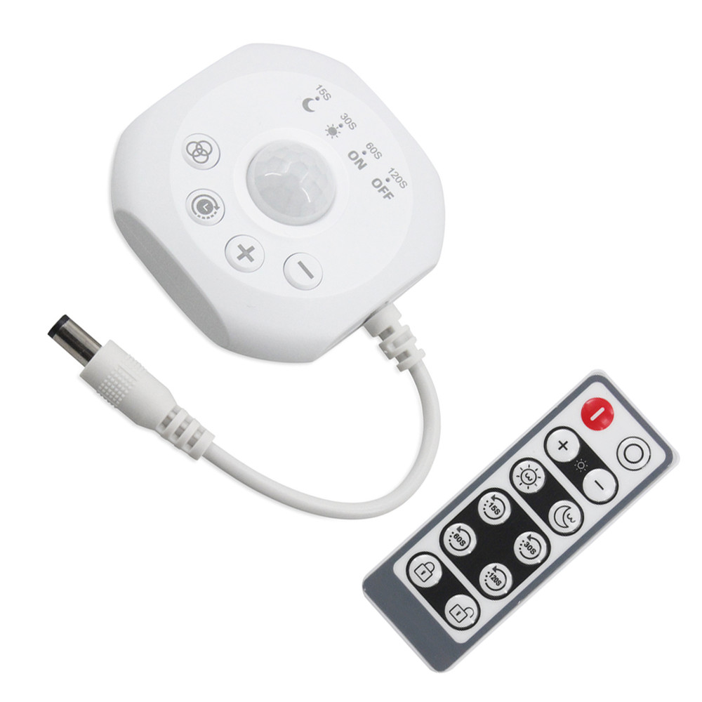 Monochrome LED Dimming Controller with PIR Motion Detection ABS Housing