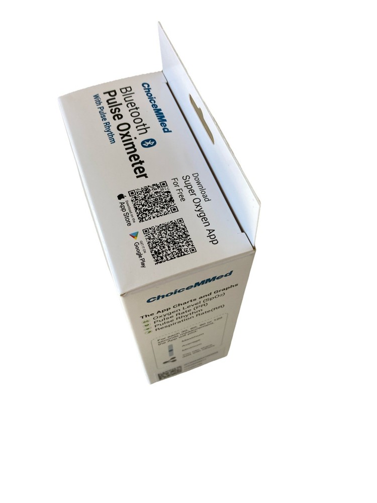 ChoiceMMed Bluetooth Pulse Oximeter with Pulse Rhythm