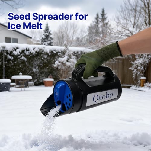 3-Adjustable-Setting Handheld Spreader, Multi-Use Lawn Spreaders for