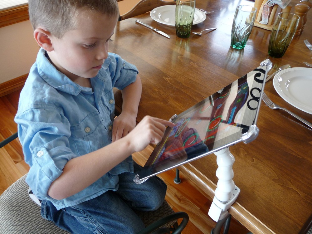 iPad Tripod Mount / Bracket - Works with or without case Otterbox compatible