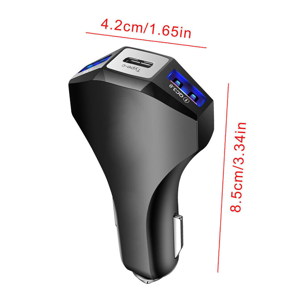 USB Car Charger 7A Quick Charge 3.0 QC Type C PD Fast Charging