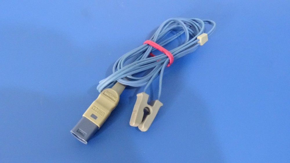 Philips M1194A SpO2 Ear Clip Sensor D Connect 8 Pin Cable - 3FT