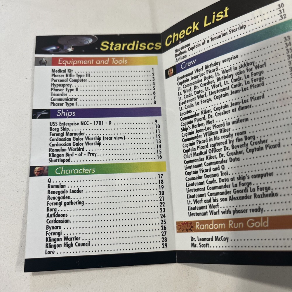 1994 Star Trek The Next Generation Stardiscs Launch Edition Packet