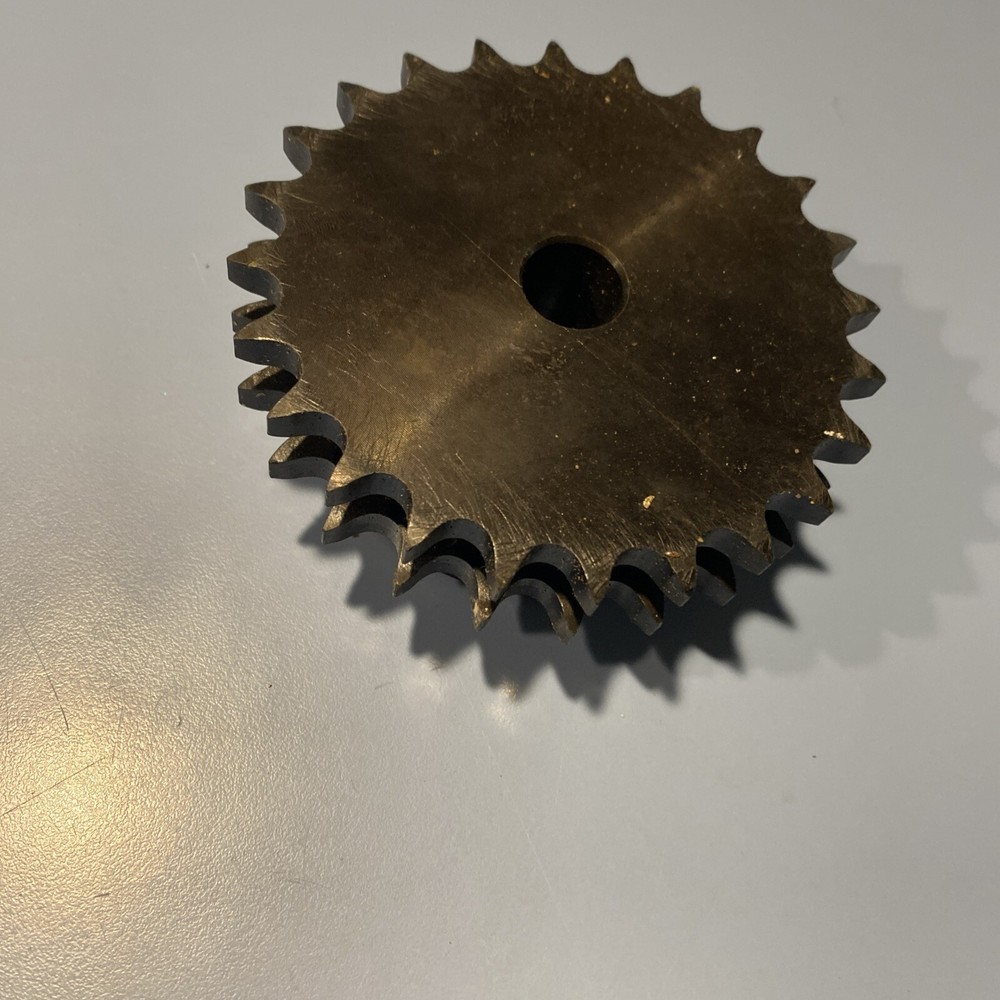 MARTIN D08B24 Double Strand Solid Stock Bore Roller Chain Sprocket.