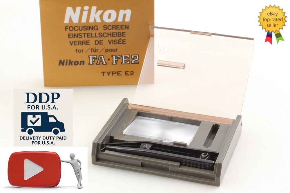 [Unused Boxed] Nikon Type E2 Grid Focusing Screen for FA FE2 From JAPAN