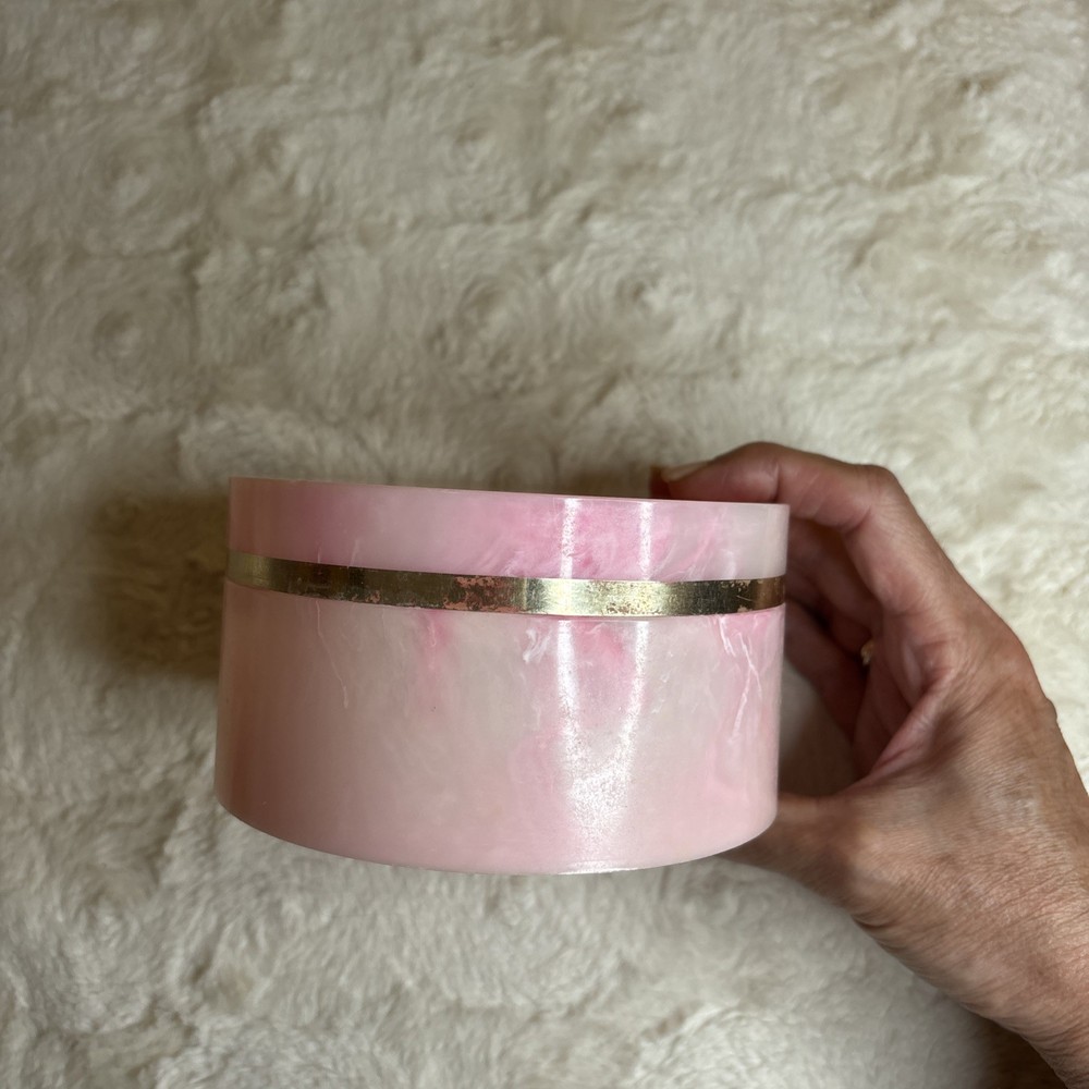 Chantilly Perfumed Bath Powder Pink Container Houbigant EMPTY Plastic
