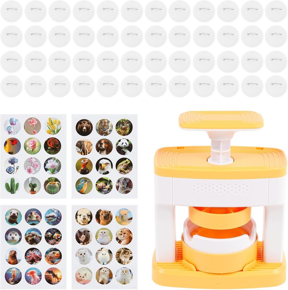 Button Maker Machines, 2.16 Inch DIY Creative Pin Press Machine Set, Versatile I