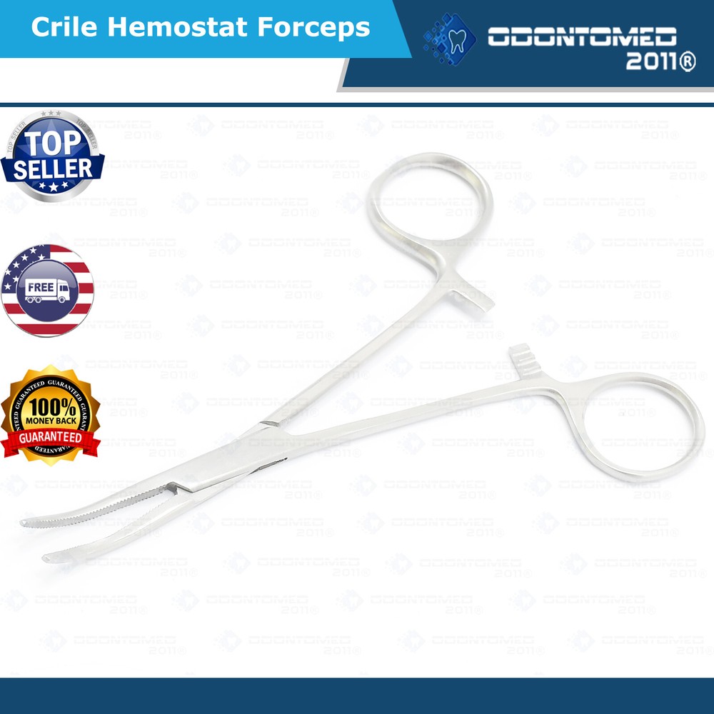 6 CRILE HEMOSTAT LOCKING FORCEPS CVD TIP 5.5" SURGICAL INSTRUMENTS
