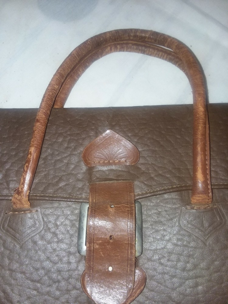 Antique Vinyl/leather Hand Bag