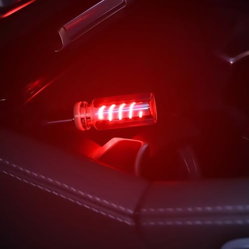 Car USB Light, Portable Mini Retro Touch Dimmable Plug-in Vehicle Red