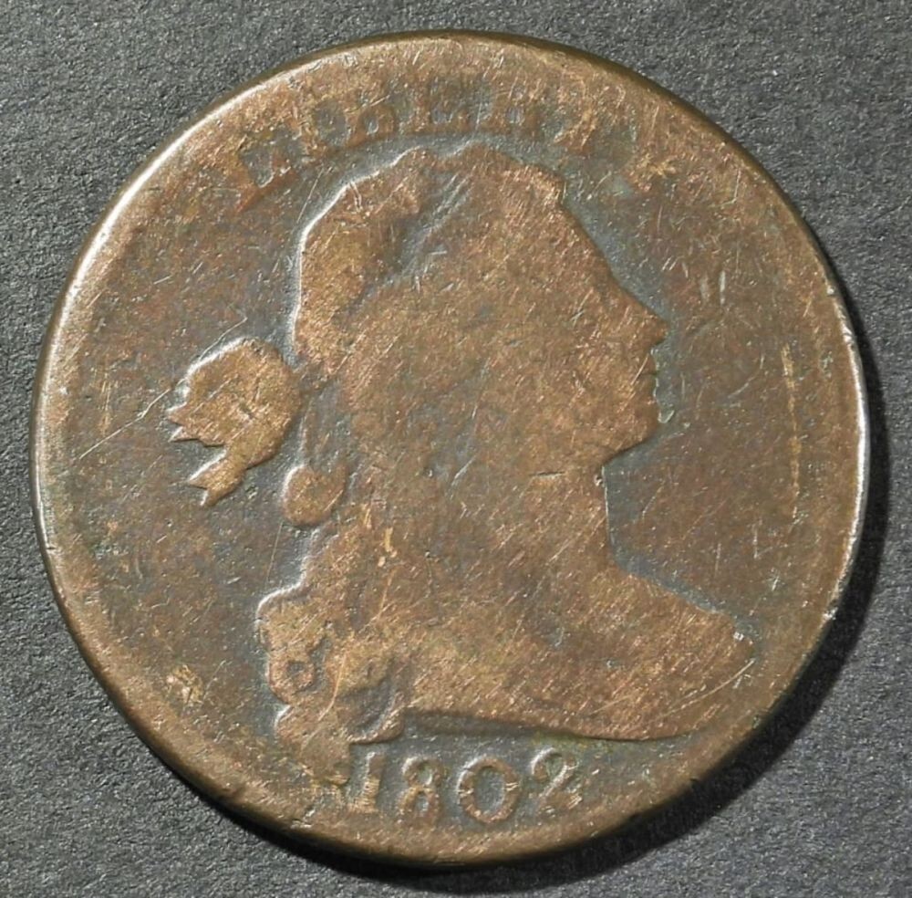 1802 draped bust large cent
