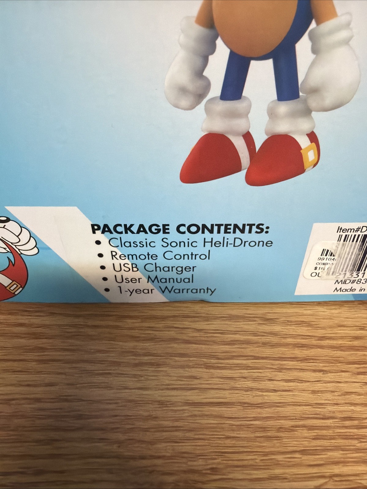 Classic Sonic The Hedgehog HELI-DRONE FLYER Inc Remote Control Hand Sensor NEW