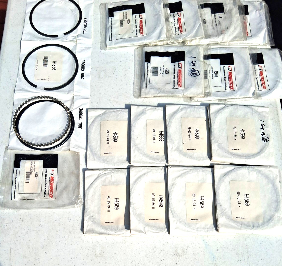 WISECO PISTON RING SET # H4500 4.500 BORE X 1/16 1/16 3/16