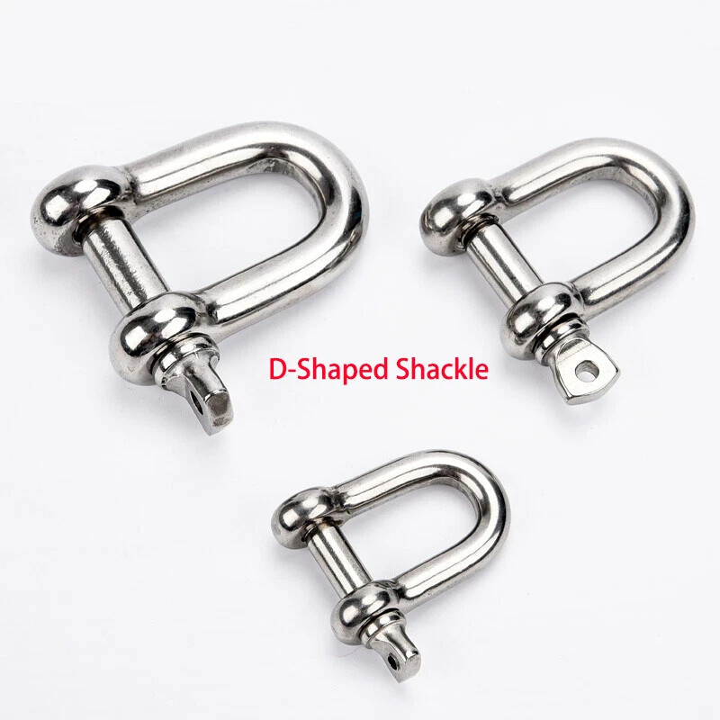 D Shackle Bow Shackle 4mm 5mm 6mm 8mm 10mm 12mm 14mm 16mm A2 Stainless Steel