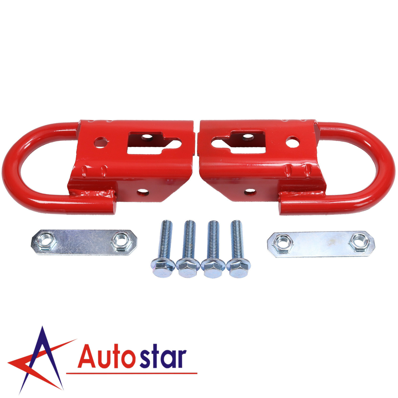 Set of 2 Red Front Tow Hooks For Ford F-150 FL3Z-17N808-A