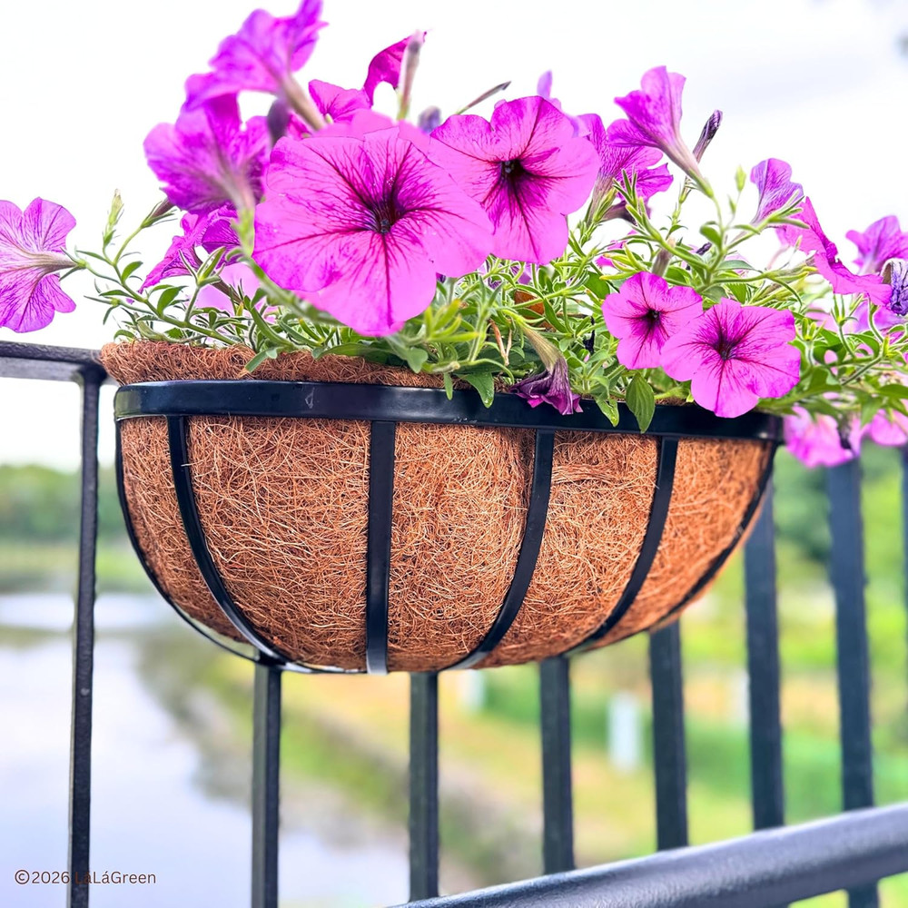 Lalagreen 16" (2 Pack, Half Rounded Rectangular) Trough Coco Liners – Medium Coi