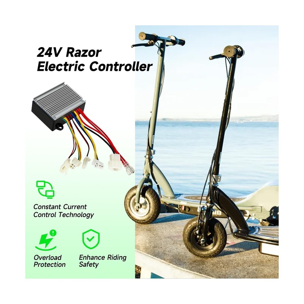 24V Controller and Throttle Compatible with Razor E200 E300 Electric Scooter ...
