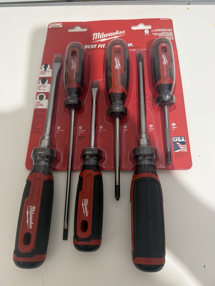 Milwaukee & Klein Tools 6pc Set: Screwdrivers, Pliers, Socket bundle deal