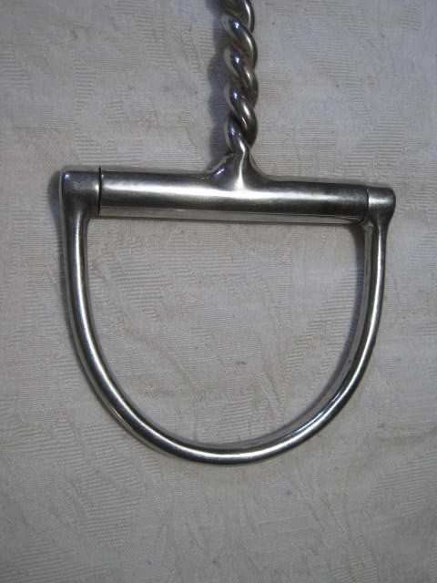 Single Twist Dee Ring Snaffle 5'' Big Dee Rings Stainless Steel