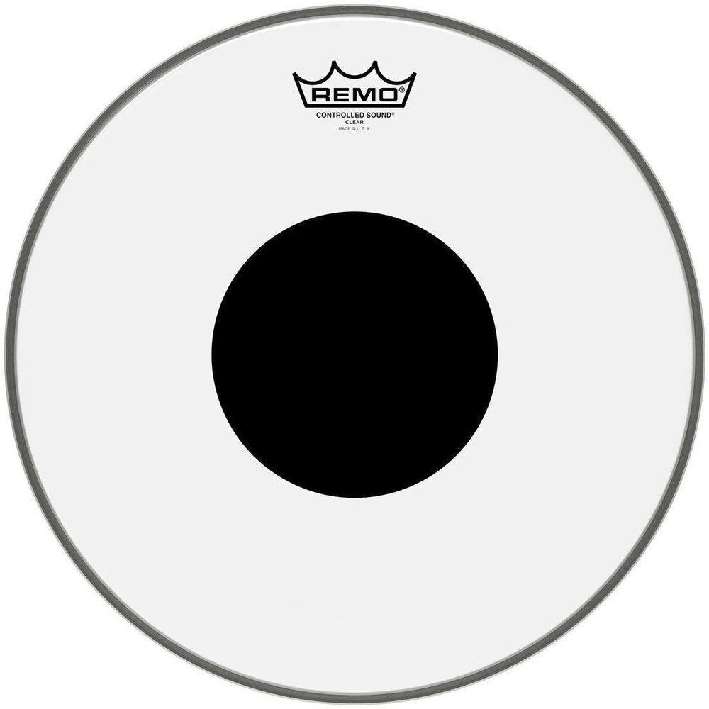 Remo Controlled Sound Black Dot Drumhead - Clear Marching Drum Head