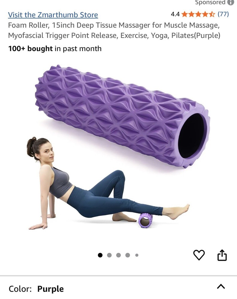 Zmarthum Foam Roller Deep Tissue Muscle Massager Grey